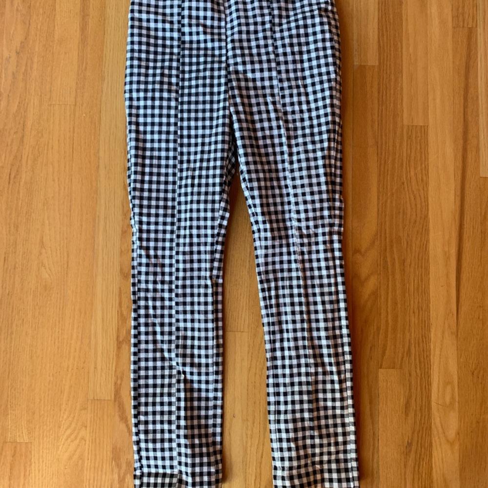 XOXO Gingham Twill Stretch Pants - Picture 2 of 3